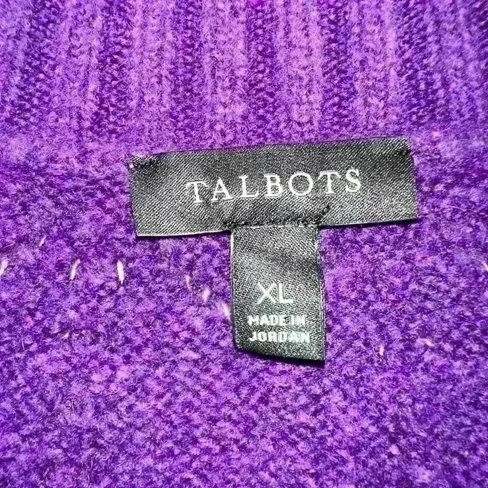 Talbots Sweater size XL purple - Picture 2 of 3